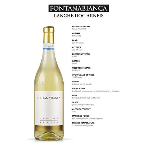 Fontanabianca - Sommo - Arneis Lange DOC