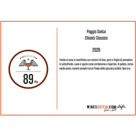 Poggio Santo - Chianti Classico IGT - 2020