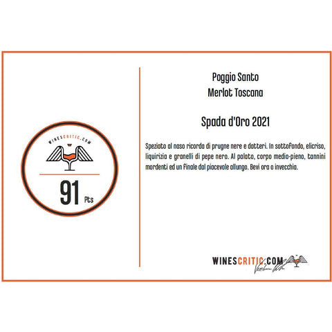 Poggio Santo - Spada d'Oro IGT - 2021